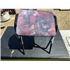 Image 1 : 2 fabric stools- 16"H