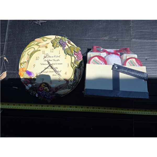 Religious clock and sealed soaps