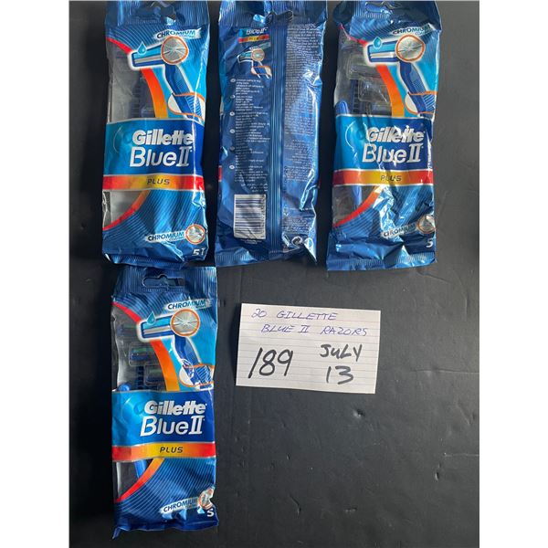 20 Gillette Blue II razors