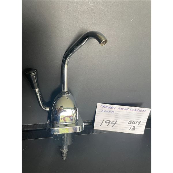 Camper hand water pump