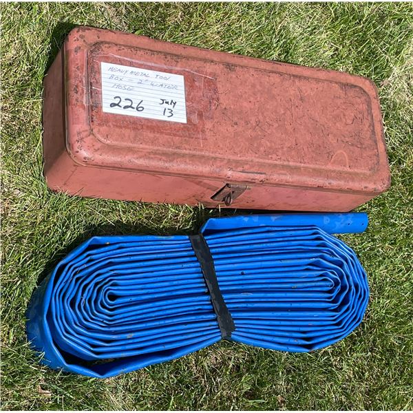 Heavy metal tool box - 2” water hose