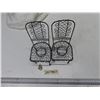 Image 1 : 2 black small iron chairs
