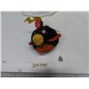 Image 1 : stuffed black + orange angry bird
