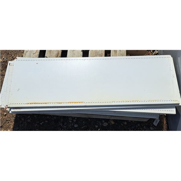 white metal shelves- 11pcs- 16" by 48"