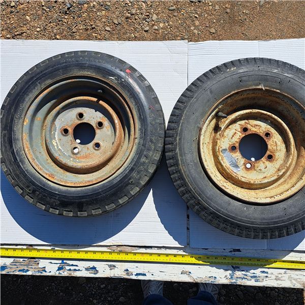 2 dico and good year 5 bolt size 4.80-12 trailer tires