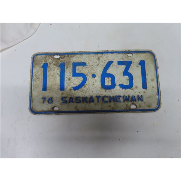 1976 sk license plate