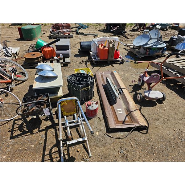Vintage Ford Parts/Stool Chair/Tricycle/Propane Burner/Concaved Mirrors