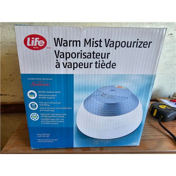 Life Warm Mist Vapourizer (NEW) - Untested