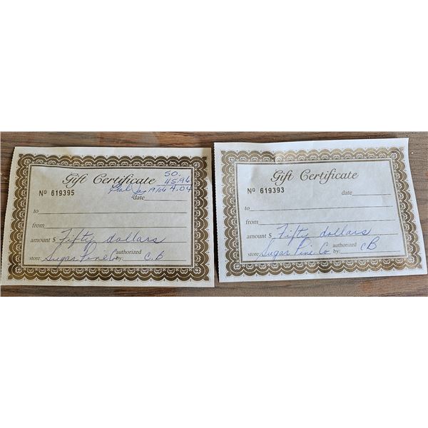 Gift Cards From The Sugar Pine Co. Canmore, Alberta