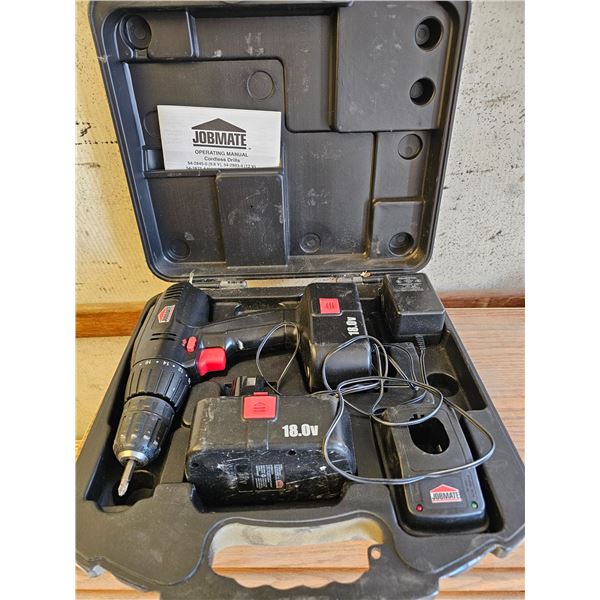 Jobmate 18v Power Drill Set - Untested