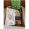 Image 1 : Box of Misc Sewing kit/Catnip/Electric Iron - Untested