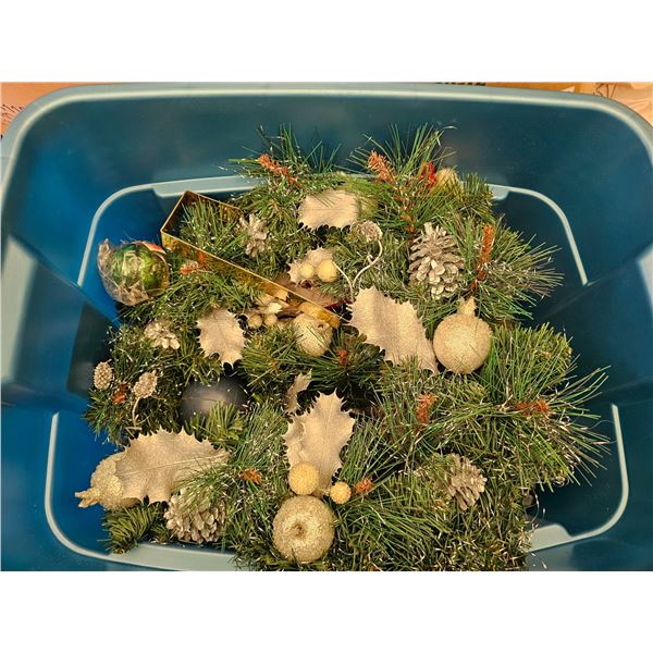 Bin Full of  Xmas Decorations