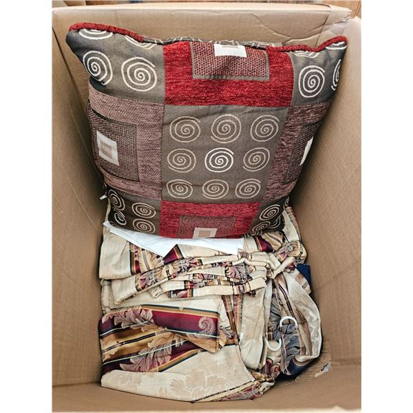 Box of Cushions/Curtains
