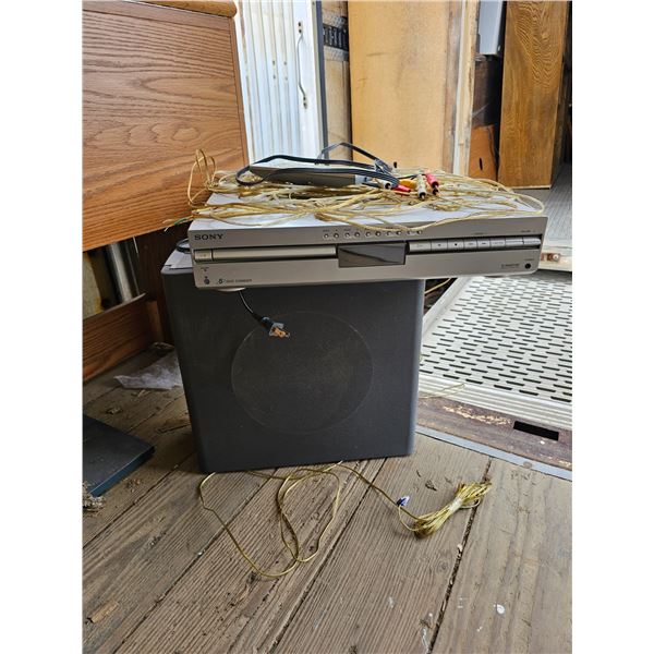 Sony 5 - Disc DVD Player w/ Subwoofer - Untested