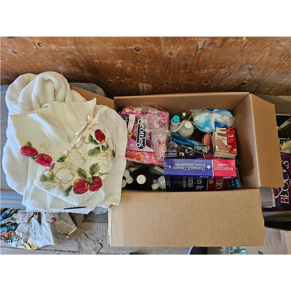 Box Full of Toilettries/Towels