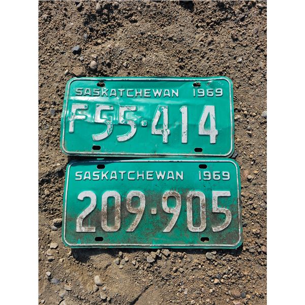 1969 Saskatchewan Plates