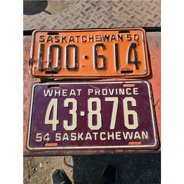 1950/1954 Saskatchewan Plates
