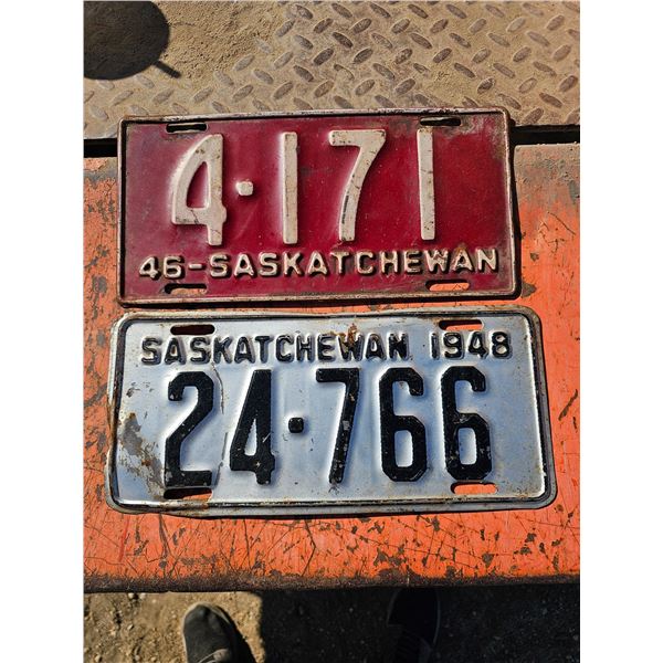 1946/1948 Saskatchewan Plates