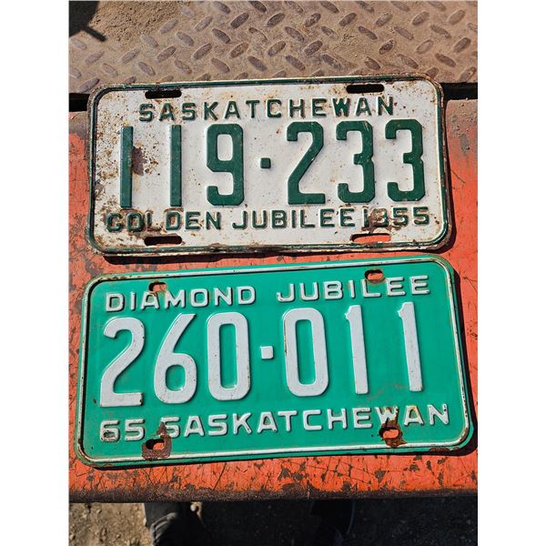 1955/1965 Saskatchewan Plates