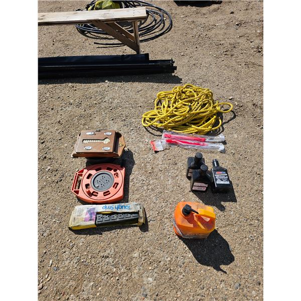 Power Strip/NOMA Cord Buddy/Fast Orange Jug/Ropes/Canada Flags/AMSOIL Full Synthetic 5W20 Oil/Misc I