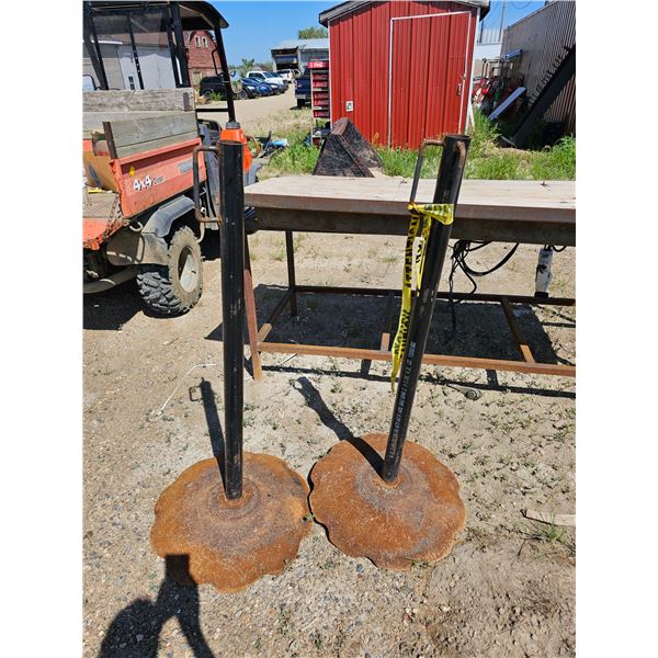 52" Steel Post w/ Base x2