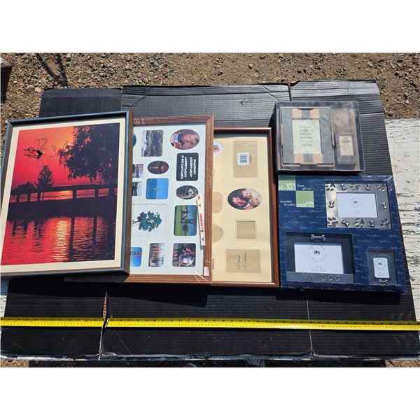 Lot of picture frames- sizes vary