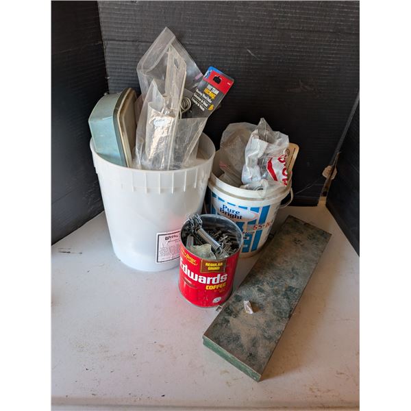 Lot of Misc. Tool Items (Screws Nails, Hinges, and etc.)