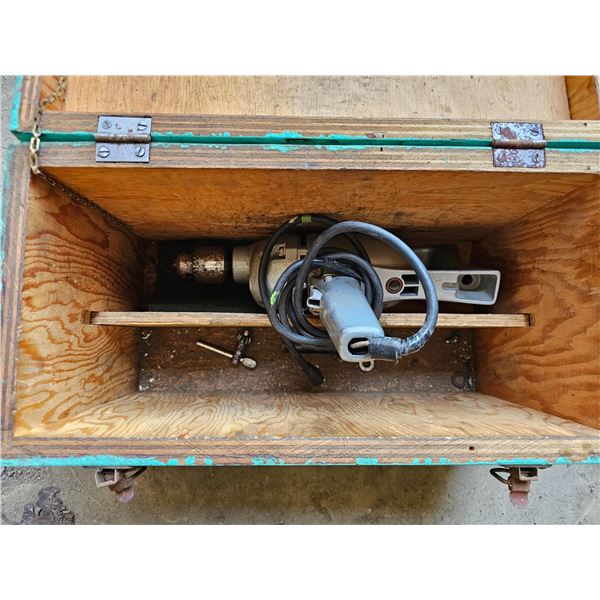 Wooden Tool Chest/Power Drill- Untested