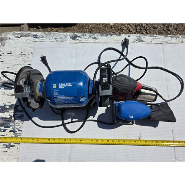 2 sander and 6" bench grinder