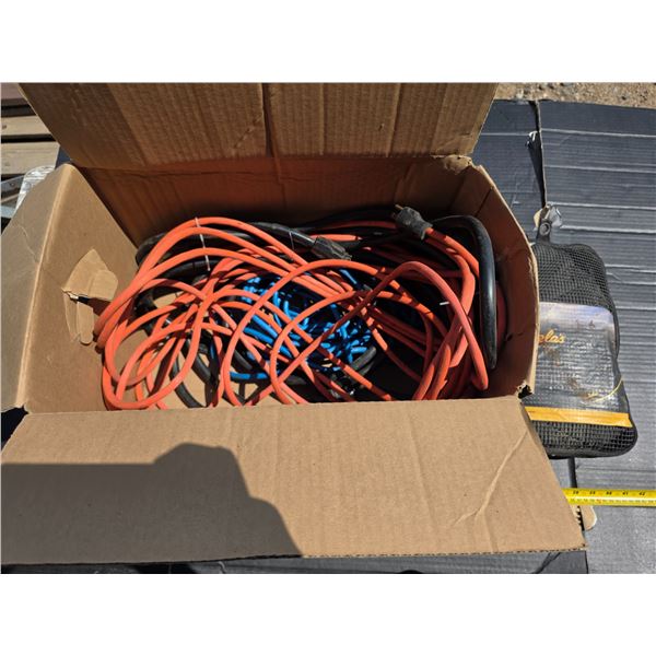 Lot of extention cords and anglers drift sock