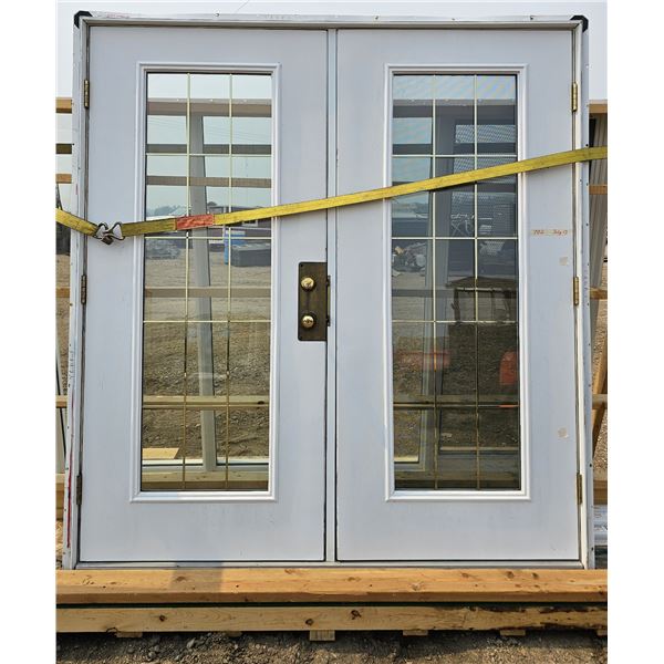 6'4"x6'10.5" Double Door Assembly w/ Blinds 37"