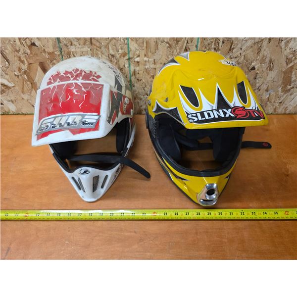 2 motorcycle helmets- size medium