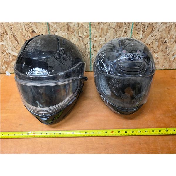 2 bike helmets- sizes jr. and medium