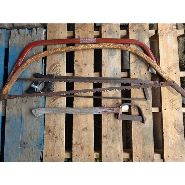 2 buck saws and handsaw