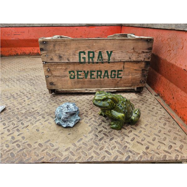 Gray Beverage Deposit Case 1/75 & 2- Frog Décor