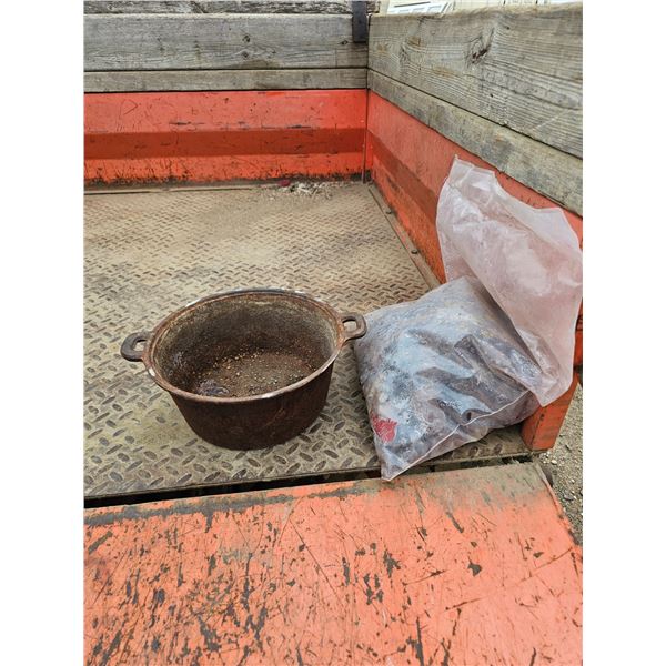 Vintage Pot/Bag of Lava Rocks