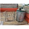 Image 1 : Antique Steel Basket & Jerry Can