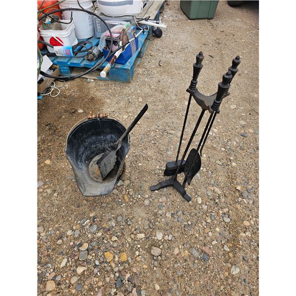Coal Bucket w/ Tools