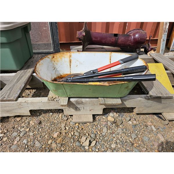 Vintage Oval Bucket w/ Tools