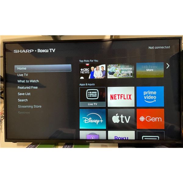Sharp 43″ LCD TV LC-43LBU711C with Wall Mount (Tested)