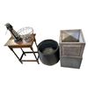 Image 1 : Group of Misc Items – Side Table, Lantern, Wire Basket & Planters