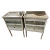 Image 1 : Pair of Mirrored Two-Drawer Bedside Tables