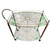 Image 1 : Beautiful Vintage Two-Tier Brass & Glass Bar Cart