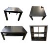 Image 1 : 4 Pcs Black Living-Room Table & Shelf Set