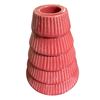 Image 2 : Zara Home - Group of 7 Ribbed Red Ceramic Candle Holders