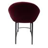 Image 2 : Burgundy Velvet Barrel-Back Chair