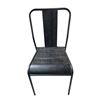 Image 2 : Set of 3 Industrial Black Metal Dining Chairs