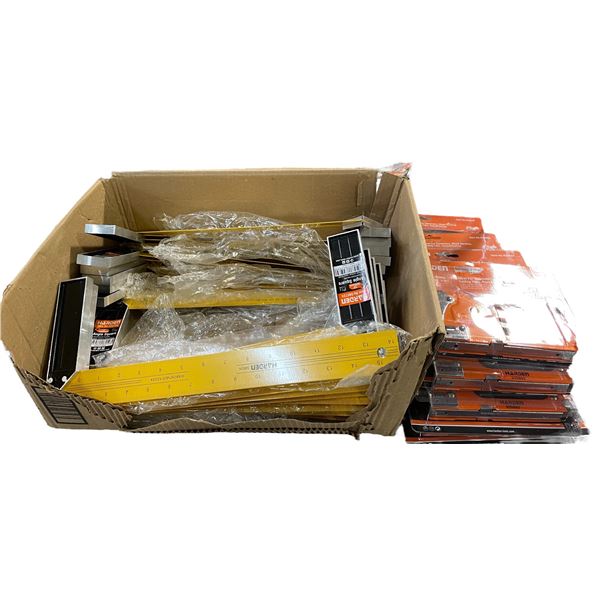 Group of Harden 16″ Angle Squares & 4-8 mm Staple Guns
