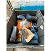 Image 2 : 3 Bins -  Lights, Tarp, Ratchet Straps, Trailer Locks & Wheel Jack, Etc.