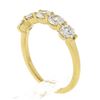 Image 9 : 18k Yellow Gold 1.22 ctw Round Ideal Low Profile Diamond 5 Stone Stack Band Ring